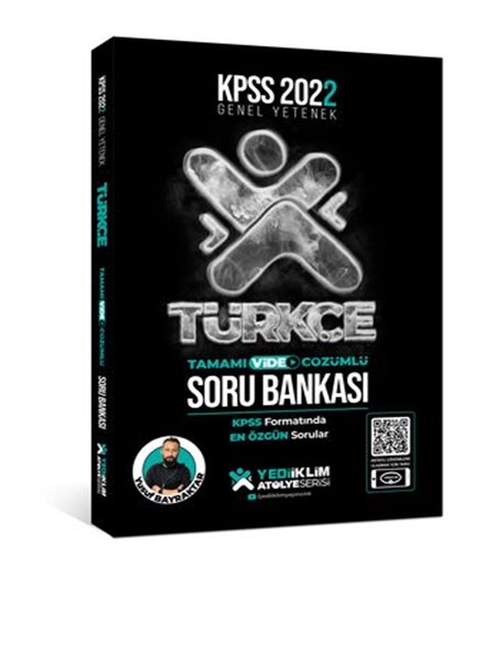 Yediiklim Yayınları 2022 KPSS Genel Yetenek Atölye Serisi Türkçe Tamamı Video Çözümlü Soru Bankası